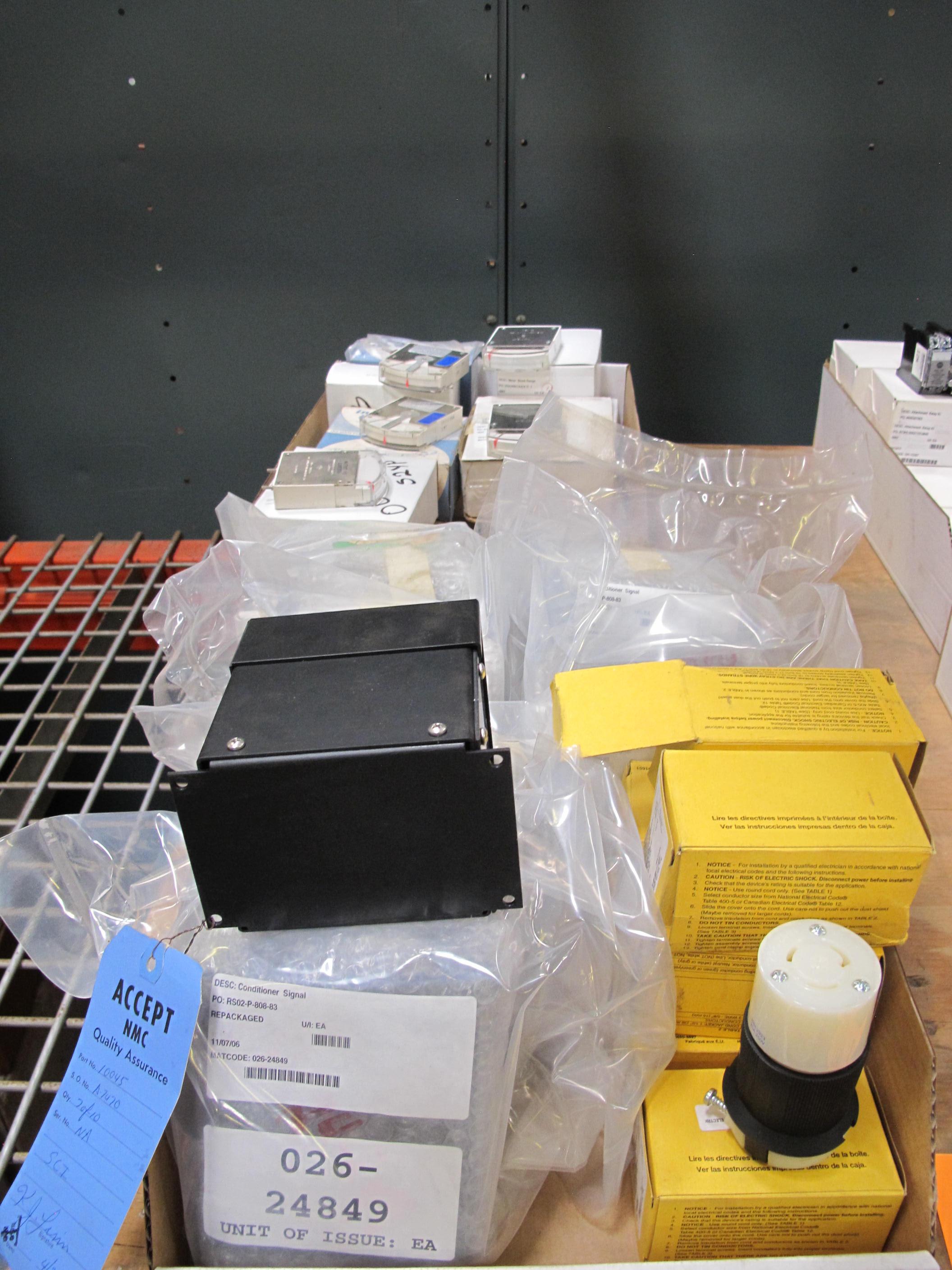 LOT TO INCLUDE: MISC. HUBBELL: WIRING DEVICES AND CONDITIONERS, TRANSDUCERS AND GAUGES. LOADING & HANDLING FEE $15-4152